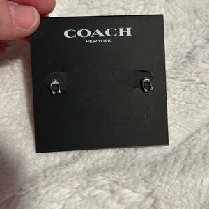 Coach Silver Stud C Earrings